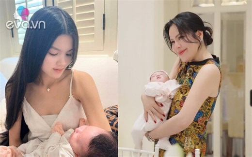 Phương Lê khoe 2 con chung nửa huyết thống, ái nữ NSƯT Vũ Luân ngủ ngoan khi được chị gái bế bồng