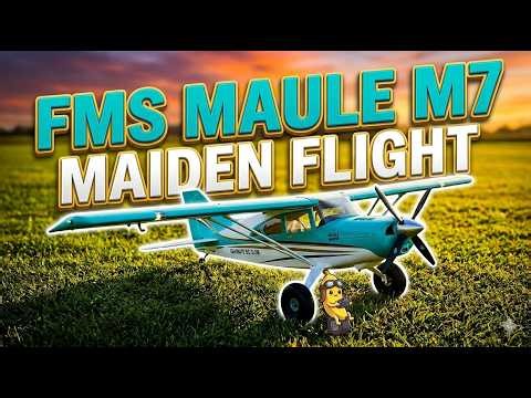 FMS Maule M7 1500mm MAIDEN FLIGHT - Incredible STOL Performance! ✈️✈️