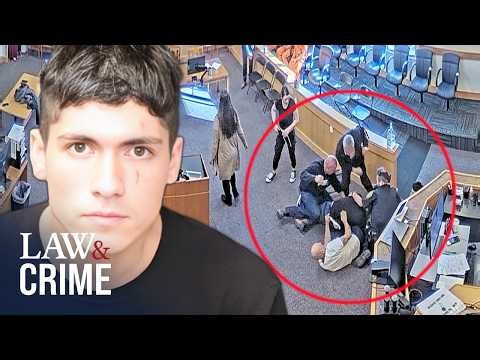 Family Attacks Killer in Bloody Courtroom Brawl: Bodycam