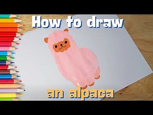 How to draw an alpaca | Cute drawing | Easy drawing