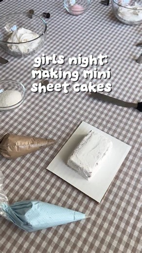 jonah | I saw @messy_baker_ make the cutest little sheet cake 💕 we had to make a girls night out of it 🍰 #diy #girlsnight #cake | Instagram