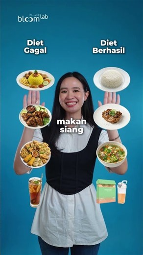⚖️ Diet gagal vs diet berhasil, bedanya bukan di makan sedikit… tapi di pilihan makanannya! 👀