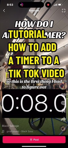 Tutorial: how to add a timer or stopwatch in your TikTok video #tiktoktimer #tiktokstopwatch #timedvideo #timertutorial #tutorials #fyp #howto #challenges #timedchallenge