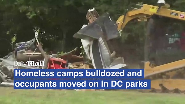 DC homeless camps bulldozed as National Guard presence increases