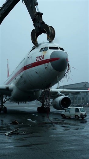 Plane recycle process#recycling #plane #aircarft #video #planerecycle #viral