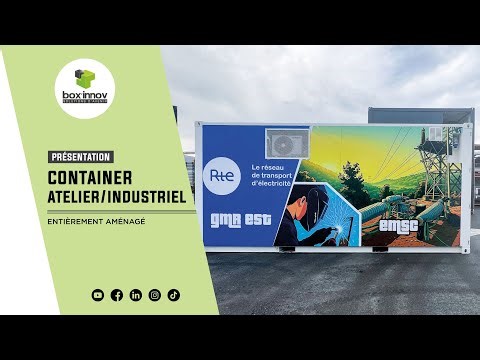 🔧 ATELIER INDUSTRIEL MOBILE 20 PIEDS SUR-MESURE | CONTAINER ATELIER BTP & INDUSTRIE | BOX INNOV