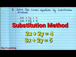 Class 10 Maths | Substitution Method | Linear equations in two Variables | NCERT CBSE class 10 maths