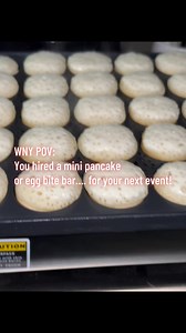 Our pancake & egg bite bar isn’t just breakfast — it’s an experience! 🥞✨ From the griddle to the toppings bar, guests flip, drizzle, and decorated their way to pure happiness. 📖 booking into December and 2026!! | CC’s Short Stacks