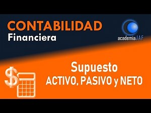 Ejercicio - supuestos de Activo, Pasivo y Neto - Contabilidad Capítulo 4 curso básico - academia JAF