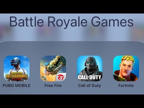 PUBG Mobile (PUBG: BATTLEGROUNDS),Garena Free Fire,Call of Duty Mobile (CoD Mobile),Fortnite Mobile