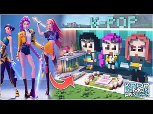 ⛏️ Minecraft x KPOP Demon Hunters :: Huntrix Room Build 🎤 [마인크래프트 케이팝 데몬 헌터츠 헌트릭스 방 만들기 마크 건축]