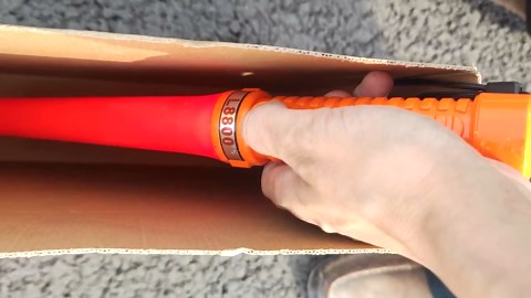 LED Traffic Wand for Traffic Control 16 Inch, 4 PCS High-Visibility Traffic Baton with 3 Flashing Modes, Waterproof, Anti-Slip Handle, Marshalling Wands for Parking, Airport, and Road Safety