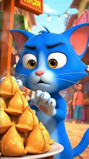 Jab aap galti se Extra Mirchi wala Samosa kha lo! 🥵🌶️ #Animation #Comedy