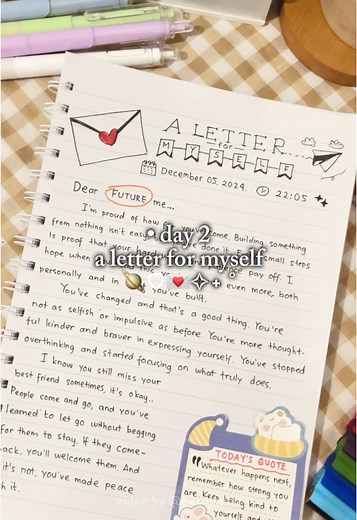 A Letter for Myself: Embrace Growth and Self-Awareness