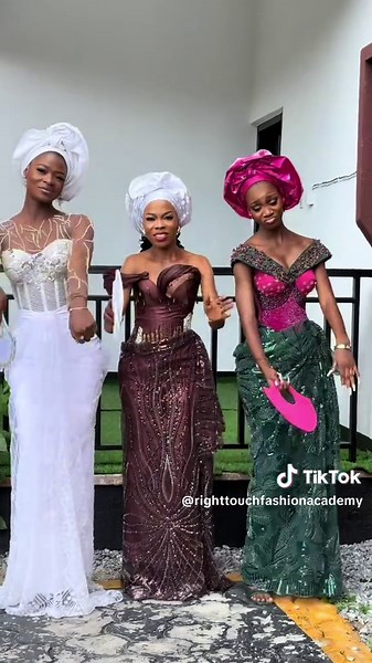 From just regular to Aso Ebi vibe 🔥🔥 #righttouchfashionacademy #asoebi #fashionschool #transition