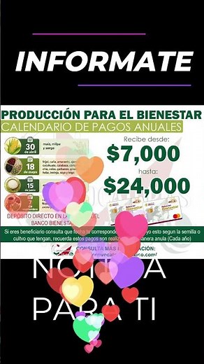 📌📢Payments for the Production for Well-being Program: Starting April 30th! Check the Calendar!