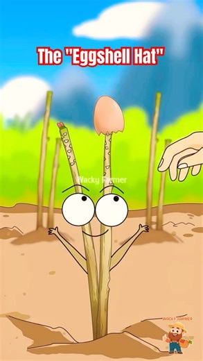 The "Eggshell Hat" Trick: Making Vegetables Tender & Sweet #shorts #animation