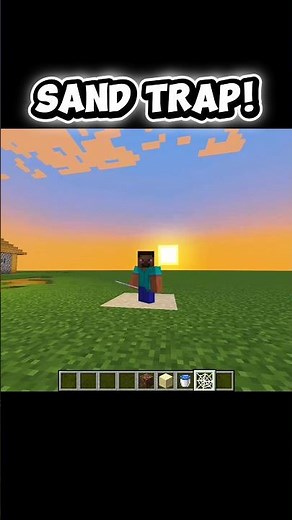 Deadly Sand Trap 😳 | Minecraft Survival Trick! #minecraft