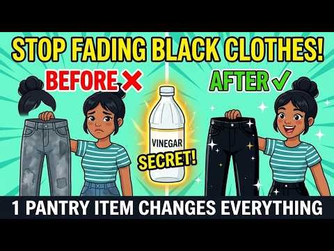 How to Keep Dark Clothes from Fading | The Science of Vinegar in Laundry 🧼