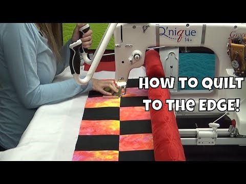 Quilting to the Edges of a Quilt on a Longarm Frame with Leah Day