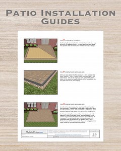 DIY Patio Plan With Two Seating Walls 705 Sq. Ft. - Etsy
