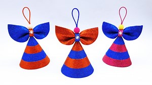 Christmas Angel With Glitter Foam | ANGEL From Foamirana | How To Make Angel For Christmas #ChristmasAngel #AngelFromFoamirana #GlitterFoamPAperAngel | Entertaining Arts