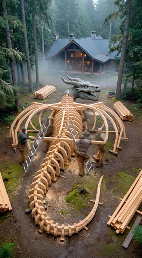 Building World's Coolest Dragon Playground in the Forest