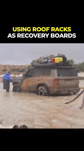 Using roof racks as recovery boards 🤯 - Offroad Animal #4x4 #offroad #adventure #flood #simpsondesert | 4WD 24/7