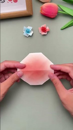 Rose origami tutorial is super simple and try it out. Handmade origami Parent-child handmade ros