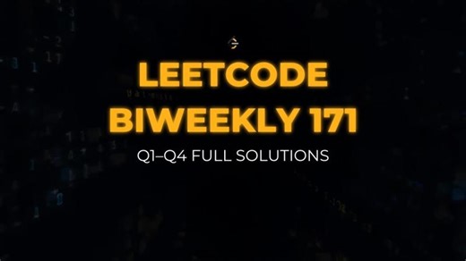 LeetCode Biweekly Contest 171 | All 4 Problems Solved in C   | Full Explanation (Q1–Q4)