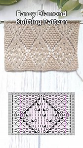 How to knit Fancy Diamond Pattern #knittingdesign #knittingstitchpatterns #knittingpattern #knit #Fancyknit #stricken #strickmuster #tejidos #maglia | Free Knitting Patterns