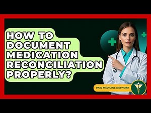 How To Document Medication Reconciliation Properly? - Pain Medicine Network