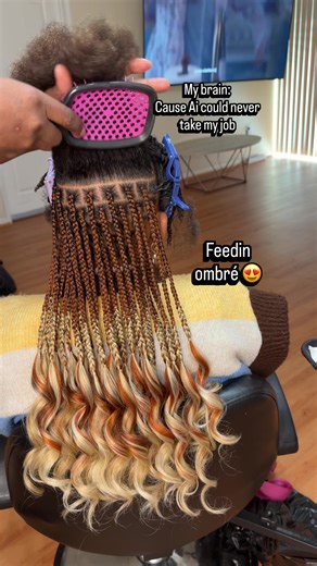 Custom Ombré with RastAfri French Curl Hair