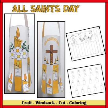 All Saints Day Craft Windsock Math/Addition, Subtraction/Coloring Pages For kids
