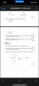 18:11TELEGRAM4GDoneASSIGNMENT 1 20244.pdfiii.iv.CC=C(Cl)... | Filo