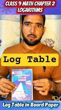 Class 9 Math New Book Chapter 2 Logarithms Log Table or Scientific Calculator #naimatmaths #class9