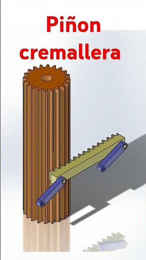 Piñón - cremallera. SolidWorks / Rack and Pinion Mechanism