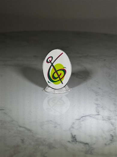 Music Treble Clef Lapel Pin: Neon Colors on White - Retro 90s Accessory - Etsy