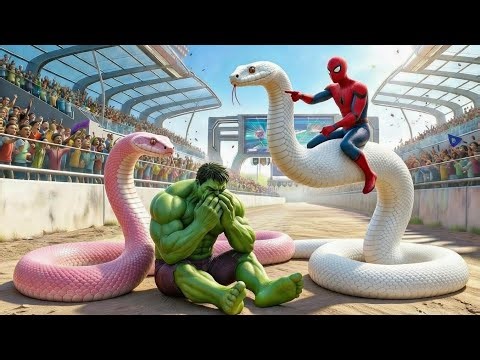Spider-Man vs Hulk: Epic Snake Race | AI Superhero Battle 🐍🔥