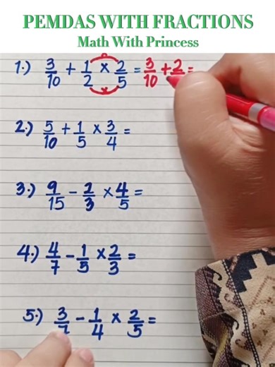 7.2K views · 145 reactions | PEMDAS WITH FRACTIONS #mathwithprincess #mathviralvideo #mathviral #math #mathematics #learningisfun #mathskills #mathisfun | Math with Princess | Facebook