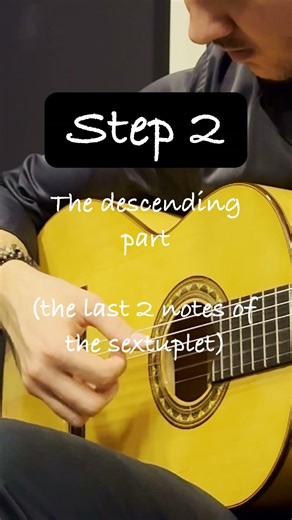 How to play the Sextuplet Arpeggio #tutorial #flamencoguitar #guitarraflamenca #spanishguitar #fyp
