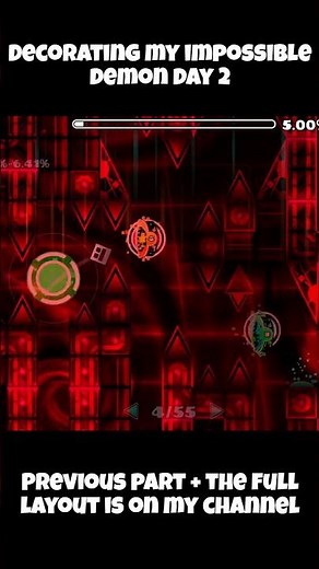 DAY 2 OF DECORATING MY TOP 0 GD LEVEL #geometrydash #gd #layout