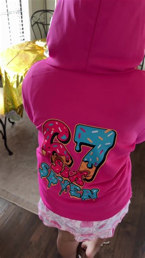 Girls' Fun Number Print Hoodie | Girl Hoodies