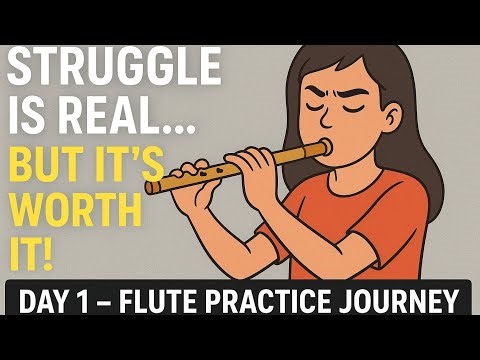 Day 1 of my flute practice. Learning from Chinmay Gaur Sir’s YouTube channel.