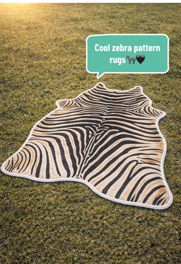 Adding a pop of drama to your space with this zebra hide rug. Soft texture, statement shape. styled for modern life. This zebra-pattern rug brings bold contrast and clean lines without feeling loud. Minimal, modern, and effortlessly cool. Adding organic energy, warm sunlight vibes, and a touch of the wild. Make your space roar with style 🌿🐾 Ideal for creating an eye-catching focal point in any room 🏠 #rugtok #fyp #zebraprint #wildvibes #ruglove