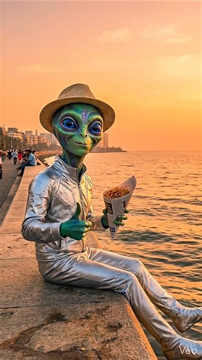 Marine Lines Mein Alien Full Masti! Mumbai Tourist Vlog 👽🇮🇳 #alientourist #MarineLines #MumbaiVlog