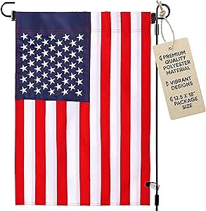 American Garden Flag for Outside - Welcome Flag for Outdoor with Eye-Catching Design - 12.5" x 18" Double-Sided USA Garden Flag - Weather & UV-Resistant Yard Flags for Outside Decoration