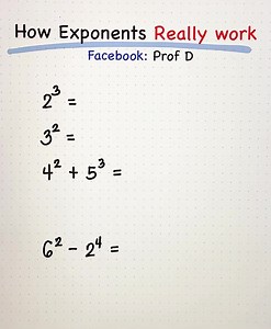 26K views · 863 reactions | How Exponents Really Work! 樂 | Prof D | Facebook