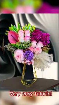 Flower arrangement in a vase | stylish bouquet arrangement #flowertech9 #arifarrangementflower