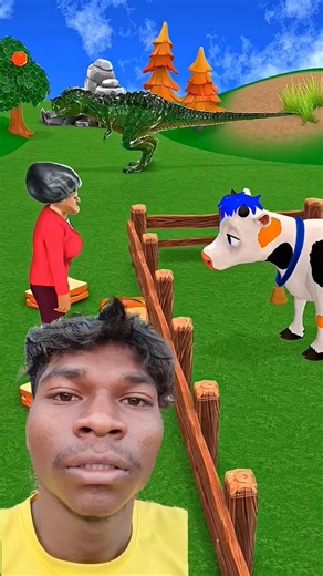 ScaryTeacher feeds a cow sandwich🥪 🐄 #Funny #Comedy #Shorts #ScaryTeacher3D #cartoon #cow